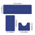 thumbnail image 3 of Bathroom Rugs and Mats Sets,Large Foam Bath Mat 3 Set Bathroom Rugs for 3 Pcs Toilet Mats Universal Soft Comfortable Water Absorption Non Slip Thick Machine Washable Easier to Dry, 3 of 8