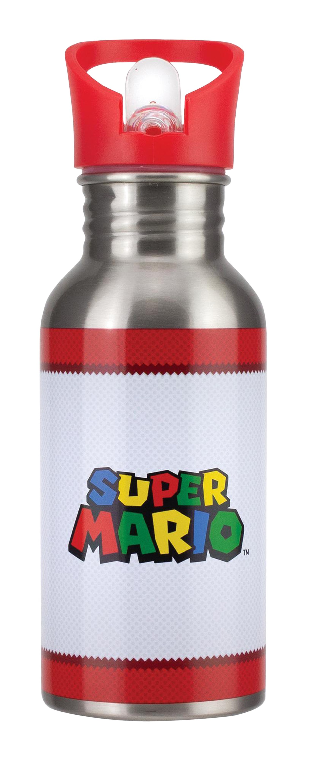 Paladone Super Mario Metal Water Bottle with Straw V2 500ml