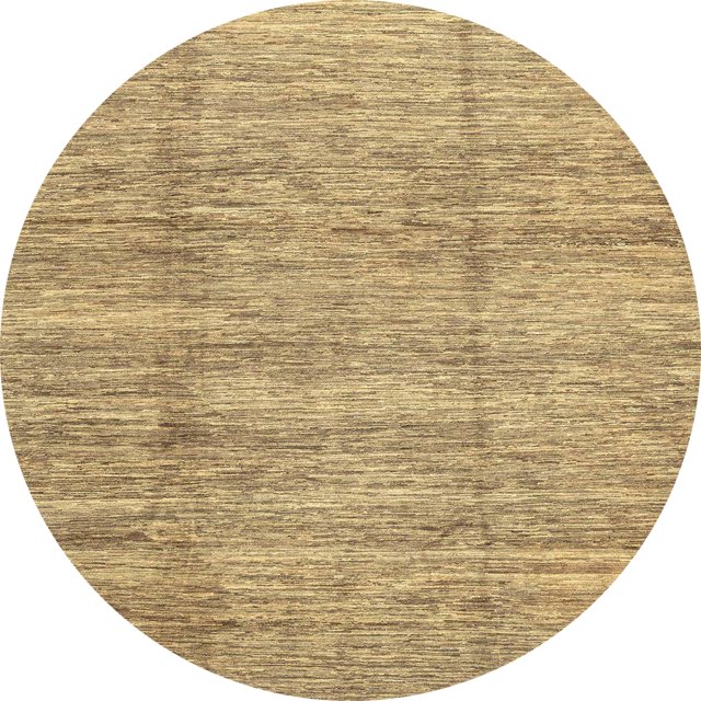 Ahgly Company Tapis d'Intérieur Ronds Abstraits Brun Foncé, Tapis de Zone Abstraits, 7 Pieds Rond