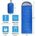 thumbnail image 3 of Sac de Couchage, Sacs de Sommeil Légers 3 Saisons pour Temps Humide, Remplis de Microfibre 5-20 Degrés pour Sac à Dos/randonnée/camping/avec Sac de Compression, Bleu, 3 of 5