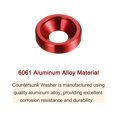 thumbnail image 4 of Unique Bargains Lot de 30 Rondelles à Encastrer M3 en Alliage d'Aluminium Anodisé pour Finition, Rouge, 4 of 4