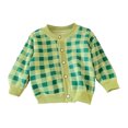thumbnail image 1 of Besolor Manteaux pour Tout-Petits Filles Garçons Imprimés Manches Longues Col Ras du Cou Boutonné Veste Chaude Manteau Vêtements d'Automne, 1 of 3