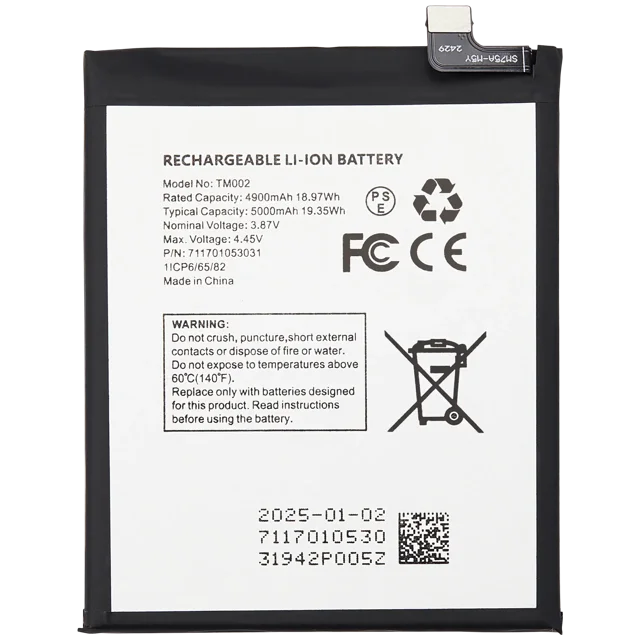 Batterie de Remplacement Compatible pour T-Mobile Revvl 7 (TM002) / Revvl 7 Pro / T Phone 2 Pro 5G