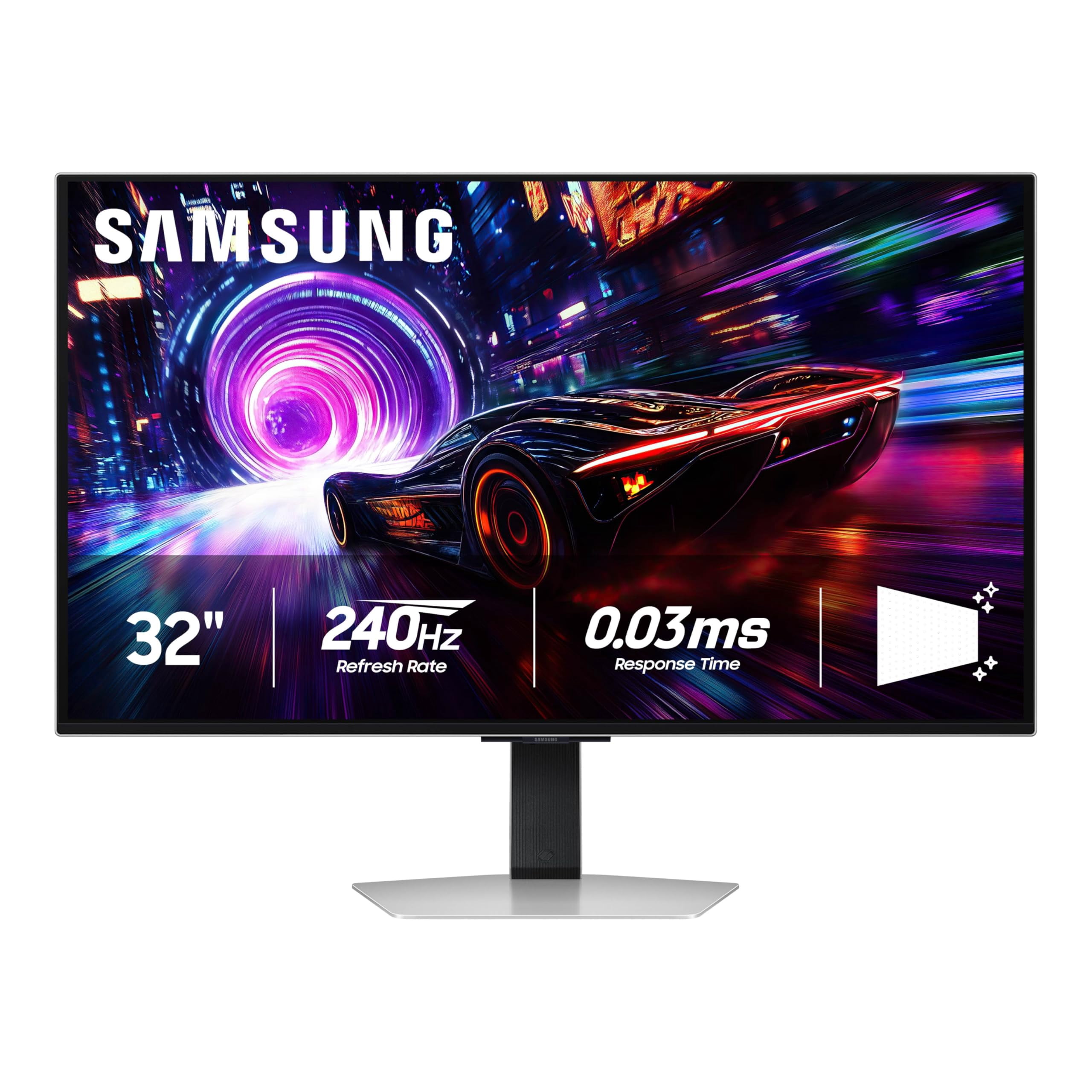 Samsung 32 Odyssey Qd-Oled G8 (G81Sf) Moniteur de jeu 4K 240Hz Temps de réponse 0,03ms DisplayHDR True Black 400 AMD FreeSync Premium Pro Compatible G-Sync Garantie de 3 ans LS32FG810SNXZA 2025