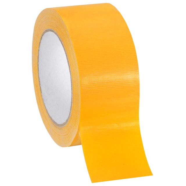 Unique Bargains Ruban Jaune pour Reliure, Rouleau de 22 Yards en Tissu durable. le Ruban Mesure 20 Mètres de Longueur, 50 mm de Largeur et 0,27 mm d'Épaisseur. Il Présente un Dos Adhésif Fort pour Réparer et Renforcer les Piquets, Couvertures Ou pages de Livre. la Couleur Jaune Vibrante Ajoute de la Visibilité et Peut Aussi Être Utilisée pour des Bricolages Ou des applications Polyvalentes. le Rouleau Est Partiellement Déployé, Mettant en Valeur la texture Lisse et la Flexibilité du Ruban.