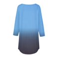 thumbnail image 5 of Pxiakgy Vente Chaude!! T-Shirts à Manches Longues Col Rond pour Femmes Printemps Automne Tie Dye Hauts Amples Tunique Décontractée Blouse Col Printemps Tunique Imprimée T-Shirts Hauts pour Femmes Bleu Clair TTG, 5 of 5