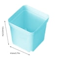 thumbnail image 2 of Flowerpots with Dish Ceramic, 10Pcs Gardening Succulent Small Square Pot Colorful Flower Pot Seedling Plastic Lightweight Practical Flower Pot, Flower Pots, 2 of 3