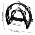 thumbnail image 2 of Tambourin Métal Demi-Lune Instruments de Musique Double Métal Instruments à Main Percussion avec Poignée Ergonomique Tambourins pour Adultes Tambourin Métal Percussion Tambour à Main pour Bébé, 2 of 3