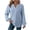 Sky Blue Long Sleeve Shirts for Women, variant on Nfurl Waffle Knit Tops for Women Long Sleeve V Neck Shirts Dressy Casual Solid Color Blouses Ladies Fall Tunic Top Sky Blue M
