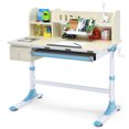 thumbnail image 1 of Costway Bureau d'Étude pour Enfants à Hauteur Réglable Table de Dessin avec Étagère à Livres et Étagère Bleue, 1 of 10