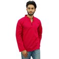 thumbnail image 2 of Atasi Kurta Court à Col Officier pour Homme en Coton Fuchsia Chemise Décontractée-Xx-Grand, 2 of 7
