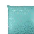 thumbnail image 4 of Northlight Coussin Carré Géométrique Contemporain Bleu Océan 17 Pouces, 4 of 5