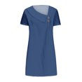 thumbnail image 4 of Prix Réduit, Robe Mi-Mollet à Manches Courtes et Col Rond pour Femmes, Robe Mi-Mollet Simple et Élégante pour Usage Quotidien en Tissu de Haute Qualité, 4 of 9