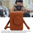 thumbnail image 3 of Camera Case Bag Camera Pouch Camera Protective Case Specially Designed for Mini Retro PU Leather with Adjustable Strap Soft Liner for Photography Enthusiasts, 3 of 7