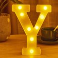 thumbnail image 1 of TopLLC Christmas Decor LED Letter Lights Sign Light Up For Home Party Wedding Decoration Light Up Letters Alphabet Letter Sign Battery Powered For Christmas Birthday Party Decoration warning light, 1 of 5