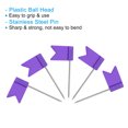 thumbnail image 4 of Unique Bargains Flag Map Push Pins, 1 Inch Travel Map Pins with Plastic Head, Purple, 100Pack, 4 of 6