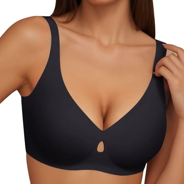 Fgnfyis Soutiens-gorge Sans Fil pour Femmes, Sans Armature, Rehausseur Sans Coutures, Couvrance Totale, Soutiens-Gorges Légers de Soutien pour Femmes, Soutien-Gorge de Tous les Jours, Soutiens-Gorge pour Femmes, Noir TG