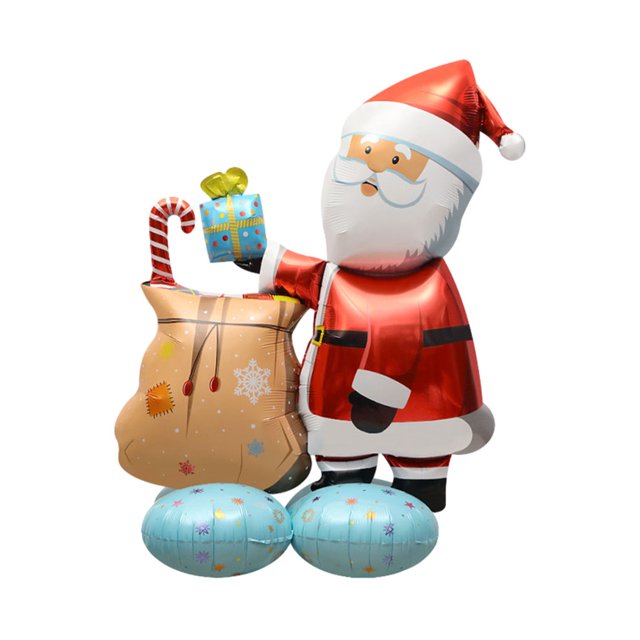 Baohd Vertical Balloon Christmas Decoration Inflatable 4D Elderly Reindeer Christmas Tree Super Large Balloon