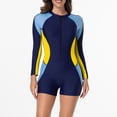 thumbnail image 3 of RXMEKW Bathing Suits for Women, Slim-Fit Sports Jumpsuit with Zipper and Color Matching, 3 of 6
