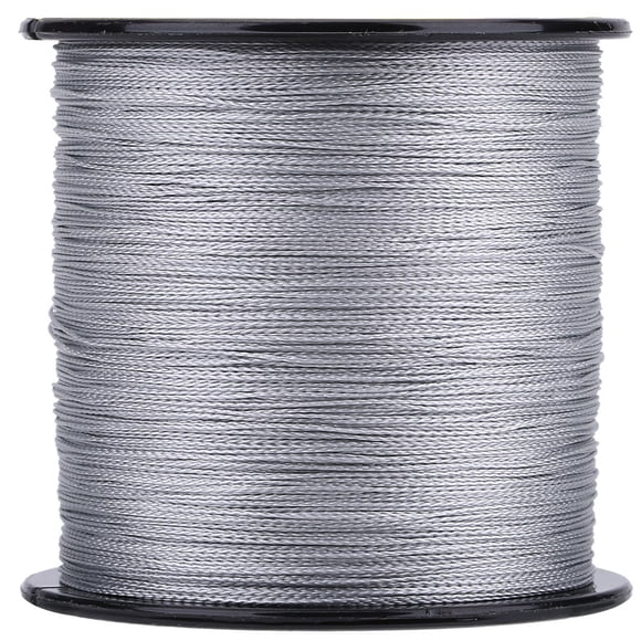 Fil de Pêche en Ligne Multifilament 300 m Tressé PE 4 Brins Super Résistant Lignes de Pêche Corde à Poisson Multifilament Gris 3