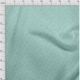thumbnail image 3 of oneOone Polyester Lycra Fabric Blue & Peach Flower Floral Printed Craft Fabric BTY 56 Inch Wide, 3 of 4