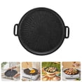 thumbnail image 2 of Kitecy Poêle à Griller Coréenne Poêle à Griller Antiadhésive Plaque Ronde Coréenne Bbq Poêle de Cuisinière Portable Poignée Suspendue Cuisson Extérieure Intérieure, Poêle Ronde de Plaque de Cuisson pour Cuisinière Bbq, 2 of 10