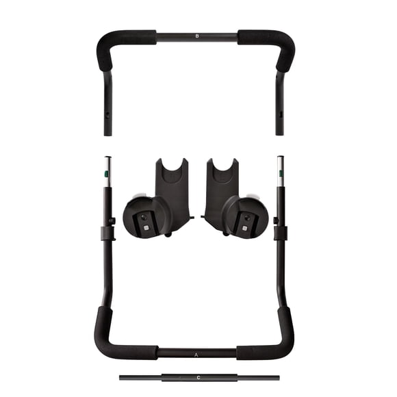 Adaptateur de siège d’auto Baby Jogger Chicco/Peg Perego pour poussettes City Select, City Select 2 et City Select LUX, Noir