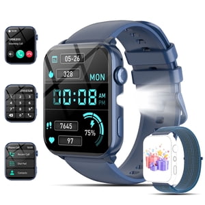 IOWODO NEW Smart Watch convient pour Android et iPhone Samsung, 1.91'' Smartwatch pour les hommes femmes, Modes sportifs Fitness Tracker avec réponse Faites des appels / rappel de message, IP68 imperméable