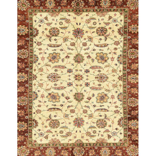 Ahgly Company Tapis d'Intérieur Rectangulaires Abstraits Orientaux Rouges, 5 Pieds x 8 Pieds