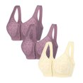 thumbnail image 1 of Bras for Women, 3PC Women's Front Buckle Oversized Tank Top Style Underwear Without Steel Rings, Daily Bra, 1 of 5