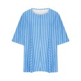 thumbnail image 4 of Chemises à Manches Courtes pour Femmes, Blouse Ample Imprimée Décontractée, 95 % Polyester, 5 % Spandex, pour Gym, Quotidien & Été, 4 of 5