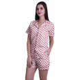 thumbnail image 3 of Moomaya Ensemble de Nuit pour Femmes à Manches Courtes, Chemise-Short à Boutons et Short, 3 of 6
