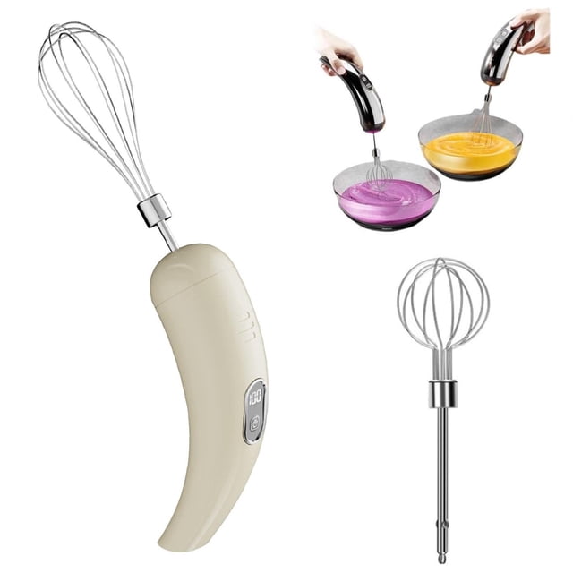 BAOPAI Wireless Electric Hand Mixer Rechargeable 5 Speed Settings Powerful Mixing For Baking Cakes Cream