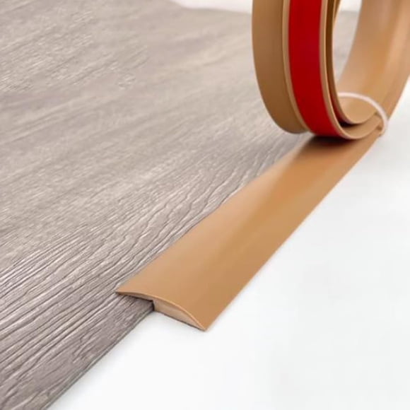 LARAKVEAKV Floor Transition Strip Self Adhesive,Vinyl Floor Edging Trim Strip,Flexible Carpet Edge Strip Waterproof Moldings Trim for Joining Floor Gaps Carpet(Wood,1m/36in)