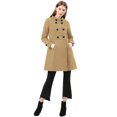 thumbnail image 3 of INSPIRE CHIC Manteau d'Hiver Tendance pour Femmes à Col Montant, à Double Boutonnage, 3 of 7