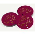 thumbnail image 3 of Inkdotpot Gold Foil Paper Hang Tags Let Love Sparkle Wedding Favor Tags 50 Pieces, 3 of 6