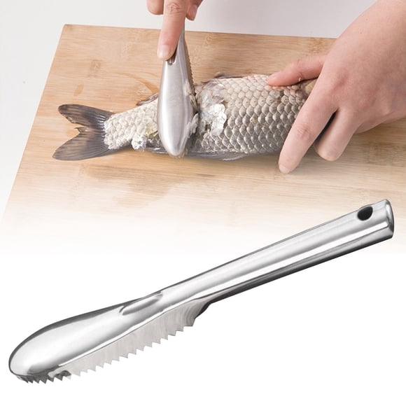 GZJCKJY 1 Pieces Fish Scaler, 304 Stainless Steel Fish Scaler Remover, Portable Fish Scale Remover Fish Descaler Tool - Reliable Fish Scraper Fish Cleaner Tool for Fish Scaling Cleaning