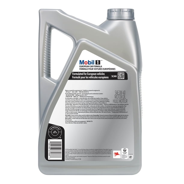 Mobil 1™ Full Synthetic Motor Oil 0W-40, 3 PACK 4.73 L - Walmart.ca