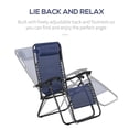 thumbnail image 4 of Outsunny Ensemble de Chaise Longue Zéro Gravité avec Table d'Appoint, Chaise Longue de Patio, Porte-Gobelets et Appuie-Tête Réglable, Bleu, 4 of 9