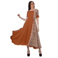 thumbnail image 2 of Moomaya Robe Midi en Viscose à Imprimé Style Santoon, Encolure Dégagée, Décontractée, pour Femmes, 2 of 4