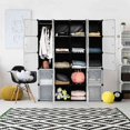 thumbnail image 3 of Costway DIY 20 Cube Portable Closet Storage Organizer Clothes Wardrobe Cabinet W/Doors, 3 of 10