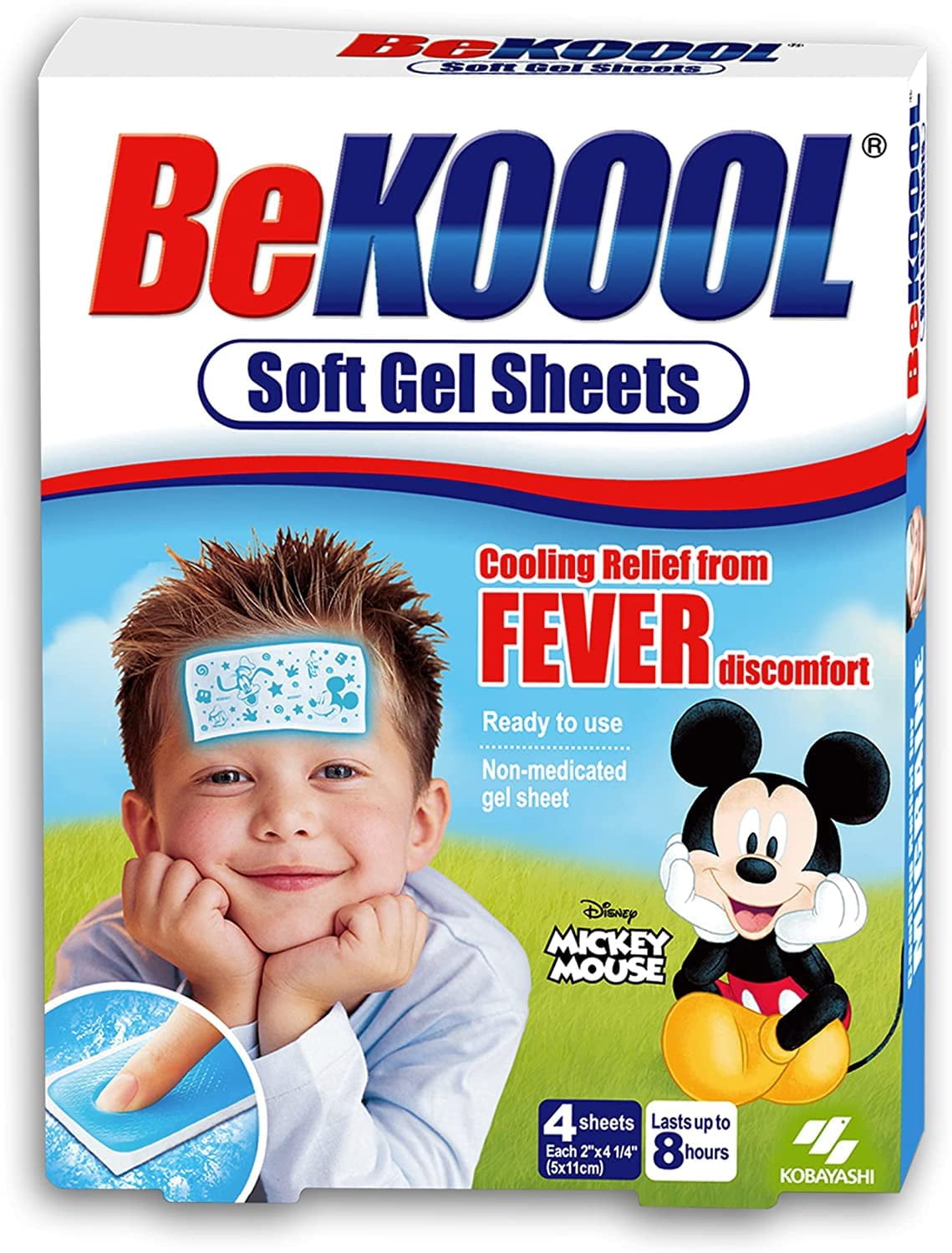 BeKoool Soft Gel Sheets for Kids White 4 Count (Pack of 12)