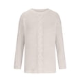 thumbnail image 4 of Timegard Plus Size Knit Tops for Women Crewneck Long Sleeve Sweaters Pullover Fall Winter Solid Color, 4 of 6