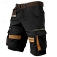 thumbnail image 2 of WRKEKC Mens Casual Shorts Breathable Solid Color Multiple Pockets Outdoor Work Shorts 5-Inch Inseam without Belt for Casual Wear, 2 of 4