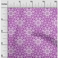 thumbnail image 2 of oneOone Rayon Purple Fabric Floral Craft Projects Decor Fabric Printed By The Yard 56 Inch Wide, 2 of 6