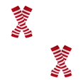 thumbnail image 4 of Maytalsory Bas Épais et Confortables en Polyester Faciles à Assortir Rouge et Blanc 2Set, 4 of 6