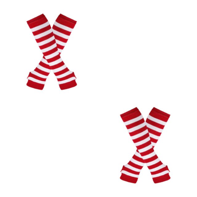 Decodeary Experience Comfort Like Never Before Over Knee Socks M Wide Application Red and white 2Set