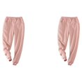 thumbnail image 2 of kurtrusly Chaud et Rester à la Mode Femmes Pantalon d'Hiver Conçu pour le Confort Rose L 2Set, 2 of 6