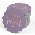 thumbnail image 4 of Inkdotpot 50 Pack Love Is Sweet Wedding Favor Paper Tags Craft Real Rose Gold Foil Hang Tags, 4 of 6