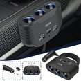 thumbnail image 3 of 3 Way 12-24V Multi Socket Car Cigarette Lighter Splitter W USB N Charger O9A7, 3 of 8